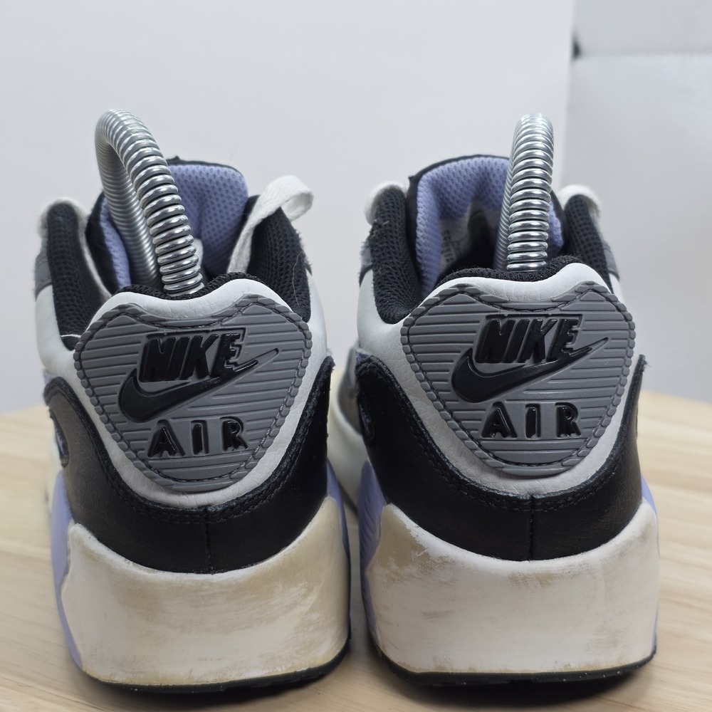 Youth Size 4Y - Nike Air Max 90 LTR Shoes Gray Purple Sneakers W5.5 - DV3607-001 - Picture 6 of 10